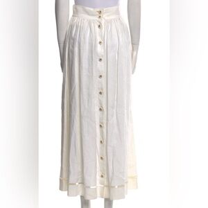 Chanel Linen Maxi skirt CC logo